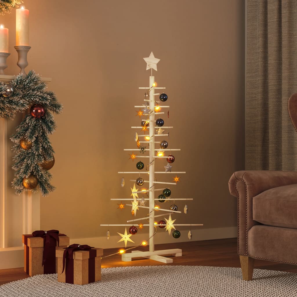 Weihnachtsbaum Holz Zum Schmücken 125 Cm Massivholz Kiefer