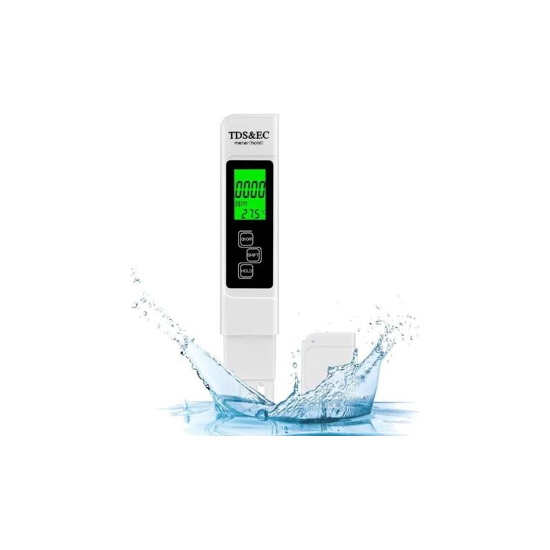 Testeur De Qualité De L'Eau, Ph-mètre 4 En 1, Tds Et Ec, Thermomètre Avec Écran Lcd, Haute Précision (résolution 0,01), Pour Eau Potable, Piscines, Aquariums, Culture Hydroponique (ne Peut Pas Tester-