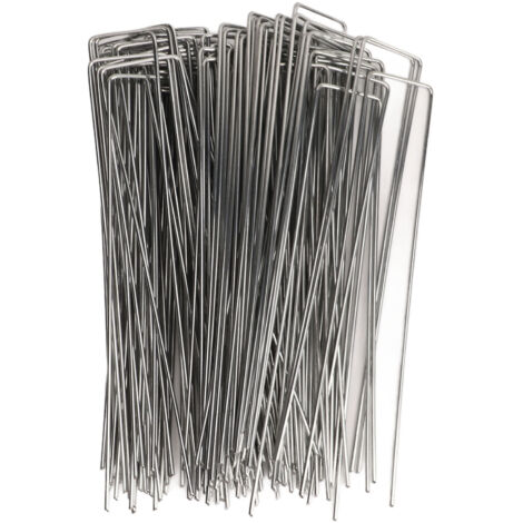 100 Clous De Jardin En Forme De U, En Acier Galvanisé, Pour Toile De Paillage Décorative, 2,5 Mm (0,10 Pouce).