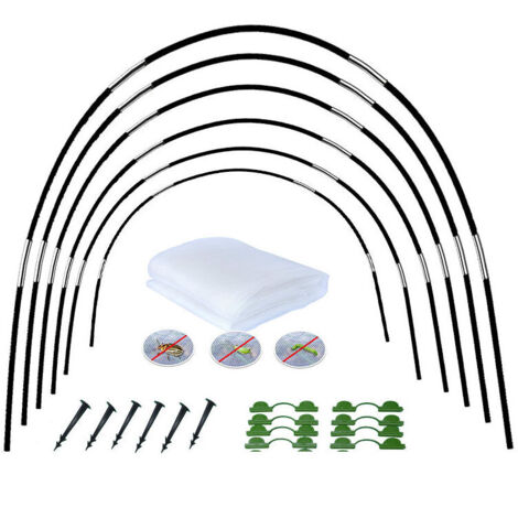 Kit De 18 Arches De Serre En Filet Pour Tunnel De Culture (2 X 6 M) Klb