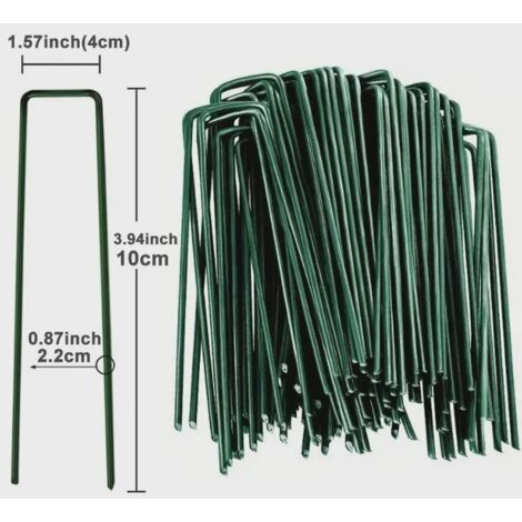 Agrafes De Jardin En U, Piquets De Clôture Robustes, Piquets À Gazon, Clous De Jardin Galvanisés Pour Maintenir Les Pelouses, Piquets De Barrière Au Sol