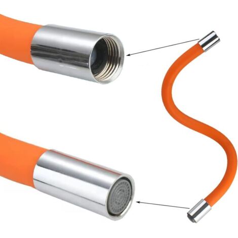 Tuyau Flexible De Robinet De Cuisine, Rallonge De Robinet De Cuisine Avec Douchette Anti-éclaboussures, Rallonge De Mitigeur Rotative À 360 Degrés (30 Cm)