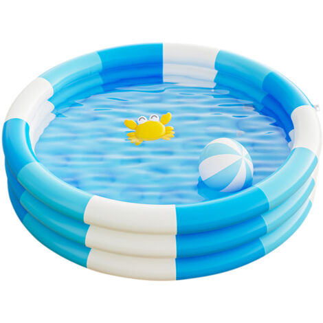 Piscine Gonflable Ronde Pour Enfants, Idéale Pour Toute La Famille, Fabriquée En Matériau Sûr Avec Des Parois Épaisses Anti-éclatement, Facile À Monter Et Portable.