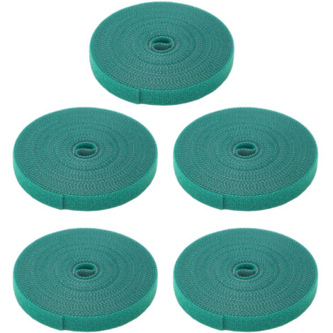 Lot De 5 Rouleaux De Sangles Auto-adhésives Réutilisables À Scratch Pour Plantes, Sangles De Support Vertes Pour Jardin