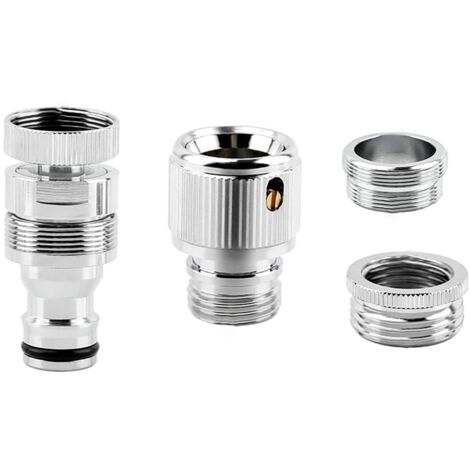 Lot De 4 Adaptateurs Pivotants Pour Robinet D'Évier, Raccords Rapides Pour Tuyau D'Arrosage Et Tuyau De Douche.