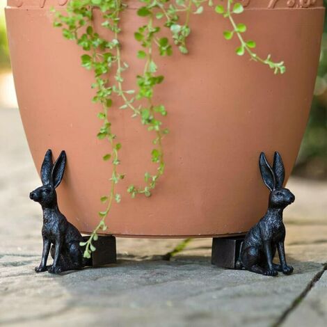 Lot De 3 Supports Pour Plantes, Supports Pour Pots De Fleurs Adaptés Aux Animaux De Compagnie, Pieds En Résine Faits Main, Pour La Décoration Intérieure Ou Extérieure