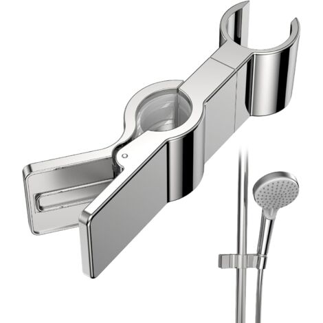 Support Universel Pour Pommeau De Douche, Rotation Réglable À 45°, Compatible Avec Les Barres De Douche De 18 À 28 Mm.
