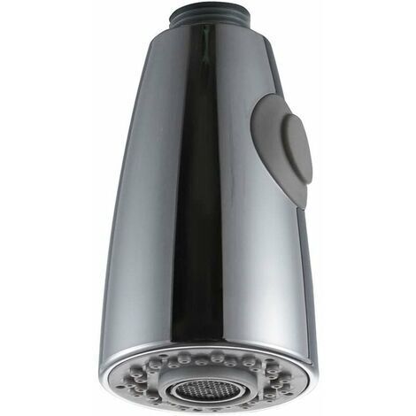 Douchette Extractible De Rechange À Deux Fonctions Pour Robinet De Cuisine, Compatible Avec Les Éviers De Cuisine, Chromée, Interface 1/2" - Argent