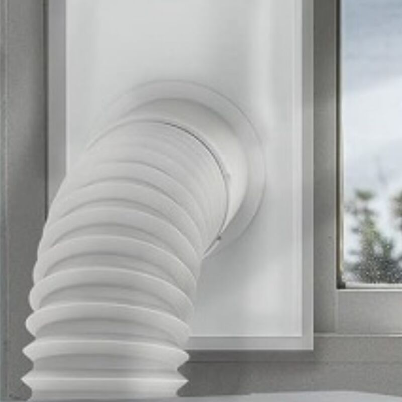 Belüftungsset Für Mobile Klimaanlagen 25 X 160 Cm – Wasserdichtes Isoliergewebe – Einfache Montage Ohne Bohren – Geeignet Für Schiebefenster