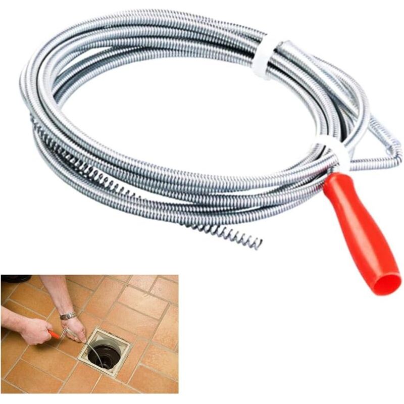 Abflussreinigungsspirale – Umweltfreundliche Abflussreinigungsspirale – Flexible Lösung Bei Verstopfungen – Abflussreinigungsspirale 3,2 M X 5 Mm