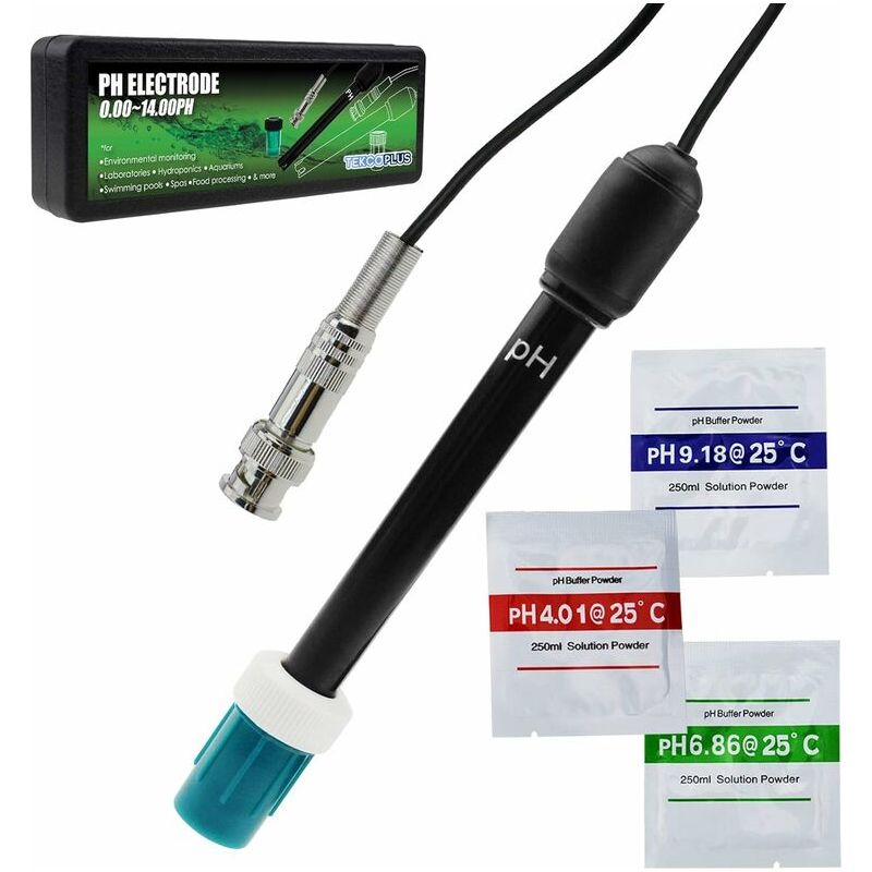 Ph-meter Mit Elektrode, 300 Cm Langem Kabel Und Bnc-stecker Für Ph-meter-controller (bnc-ph-elektrode)