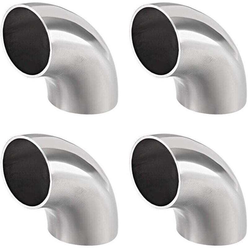 Ulisem304 Edelstahl-rohrverschraubung, 90°-schweißbogen, Großer Radius, 38 Mm Außendurchmesser, 1-1/2 Zoll – 4er-pack