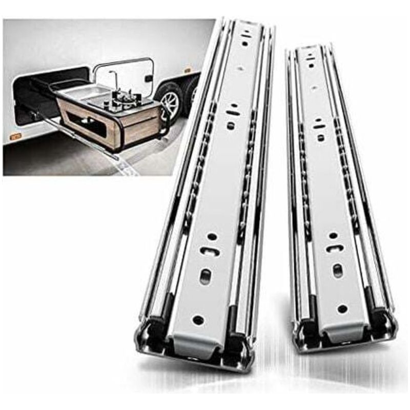 400-mm-schubladenschienen – 2er-pack – Maximale Traglast 70 Kg – Kugellagersystem – Einfache Und Leise Montage
