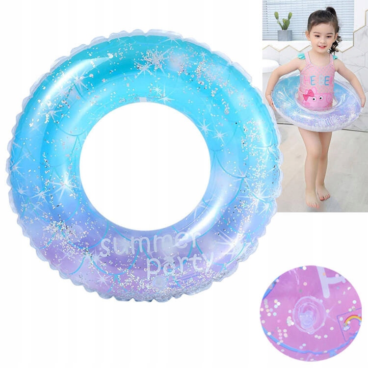 Fantastischer Aufblasbarer Schwimmring Mit Konfetti Für Kinder, 80 Cm, Sp0751