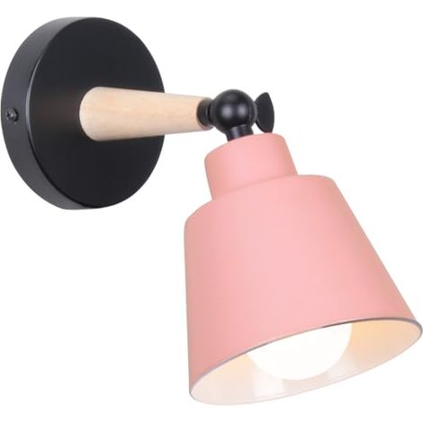 Wandleuchte Im Retro-industrie-stil, Ideal Für Schlafzimmer, Küchen Und Esszimmer, Leuchtmittel Nicht Enthalten, Rosa.
