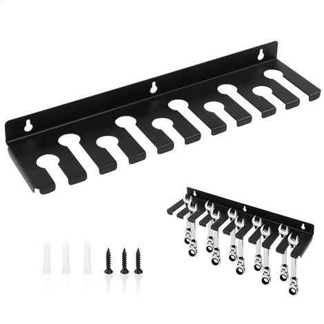 Wandmontiertes Werkzeugregal, 35 Cm Werkstattablage, Geeignet Für Garagen, Lagerhallen, Gärten, Werkstätten Und Werkbänke (schwarz).