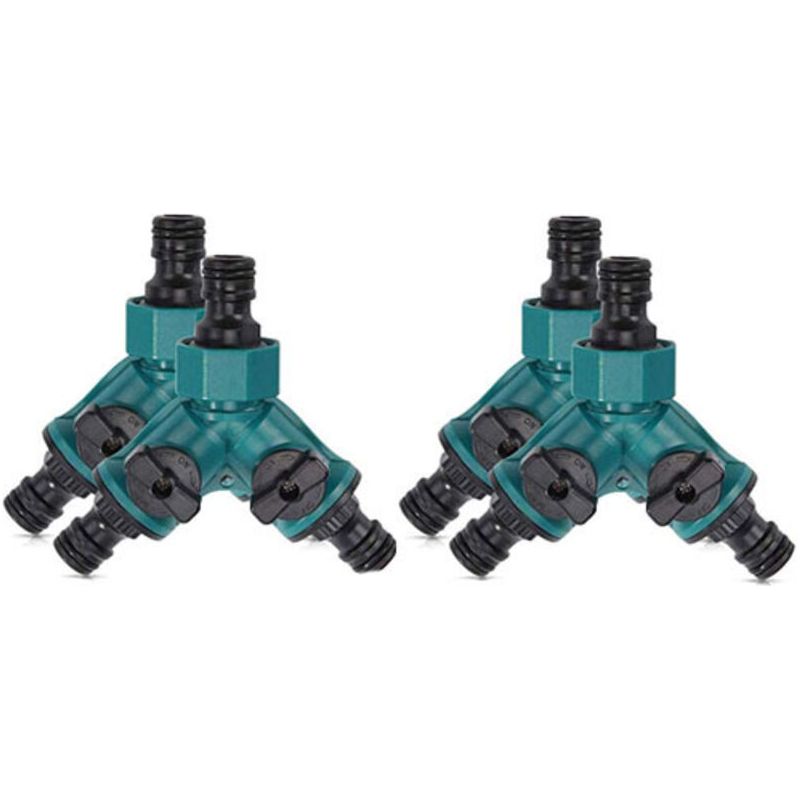 4-teiliges Set: Schlauchanschluss, 2-wege-ventil Für Schnellanschluss, Wasserregelventil, 2-wege-absperrventil, Abscheider, 3/4"-hahn