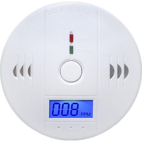 Tragbarer Kohlenmonoxidmelder Mit Alarm, Digitalanzeige, Akustischem Signal Und Roter/weißer Kontrollleuchte (batterien Nicht Im Lieferumfang Enthalten).