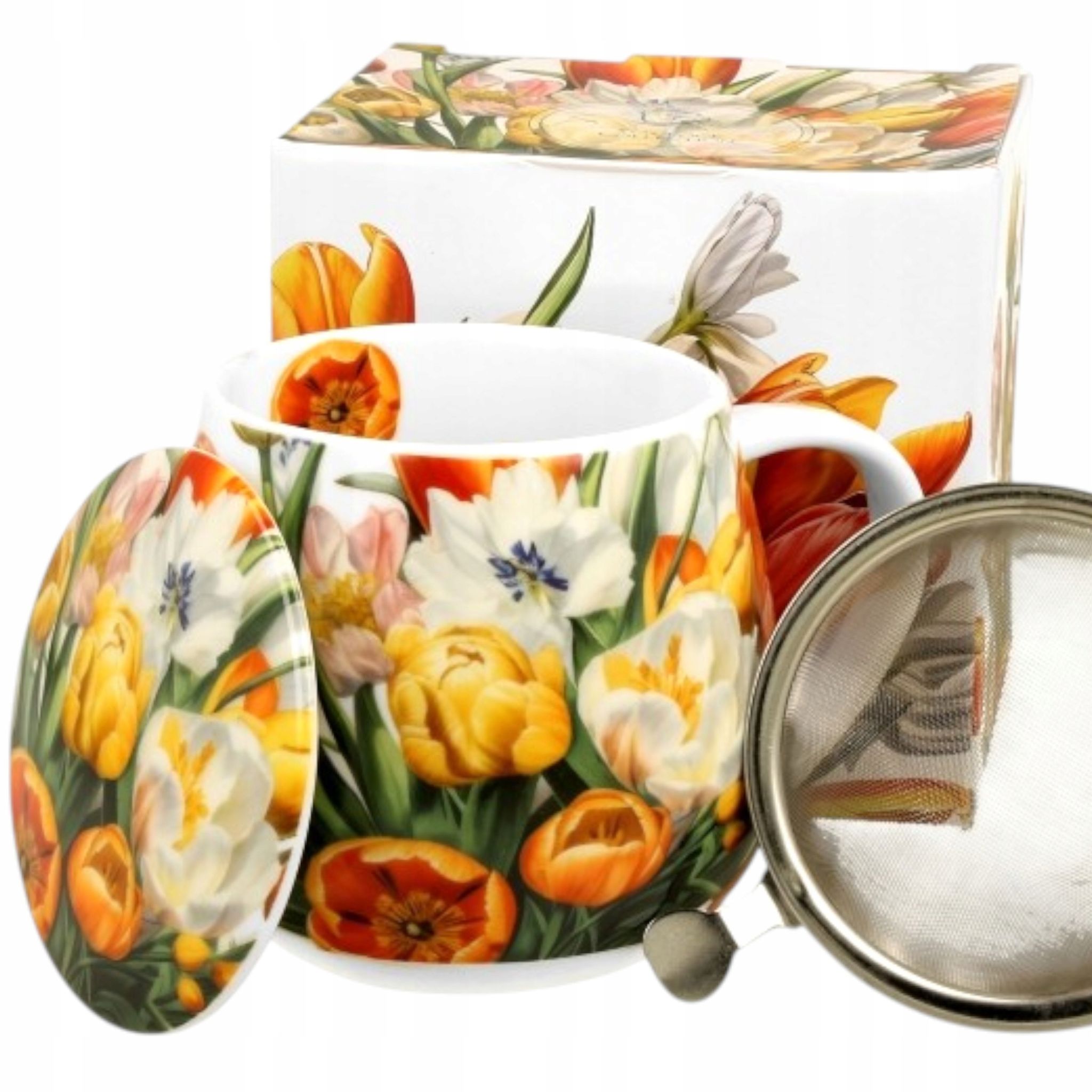 Tulpenbecher Mit Teesieb, 430 Ml