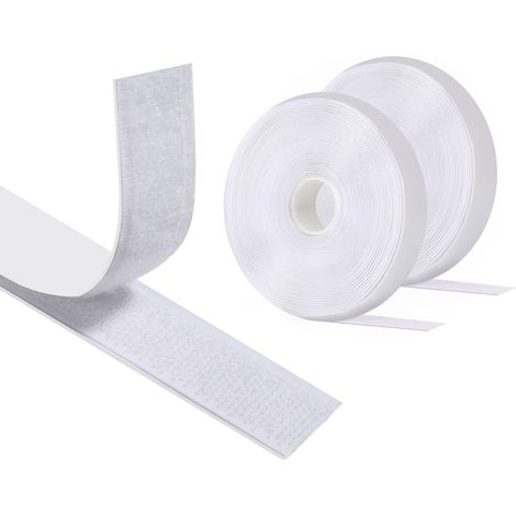 Klettband, 5 Meter X 20 Millimeter, Zum Nähen (weiß)