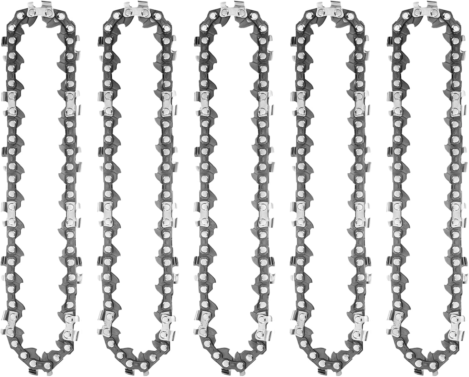 Lot De 5 ,chaîne De Tronçonneuse,chaîne De Scie De 4 Pouces,chaîne De Tronçonneuse Durable,maillons D'Entraînement De Chaîne De Tronçonneuse,idéal Pour Le Jardinage Domestique Et Les Chutes D'Arbres