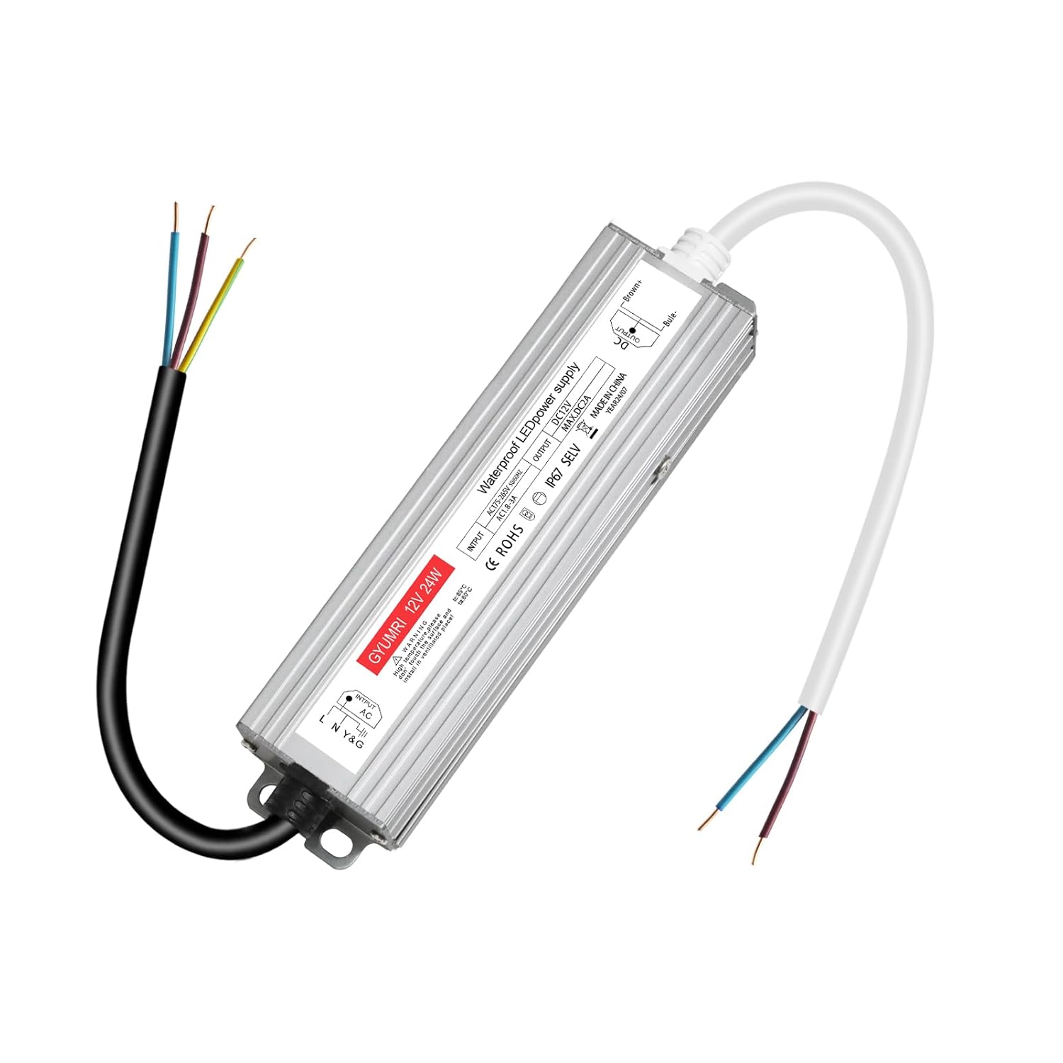 Transformateur 220v 12v Led 24w, Alimentation 12v 24w 2a, Led Driver 12 V Étanche Ip67, Transfo Ac À Dc, Convertisseur 220v 12 V, Pour G4, Gu5.3, Mr11, Mr16, Bande Led, Non Dimmable