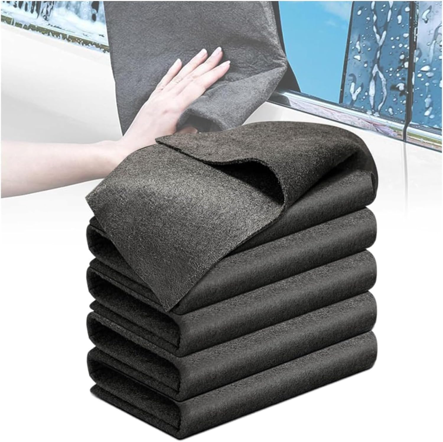 Lot De 5 Chiffon De Nettoyage En Microfibre Torchons De Cuisine Microfibre Réutilisables Sans Traces Pour Cuisines,verre,voitures Et Fenêtres