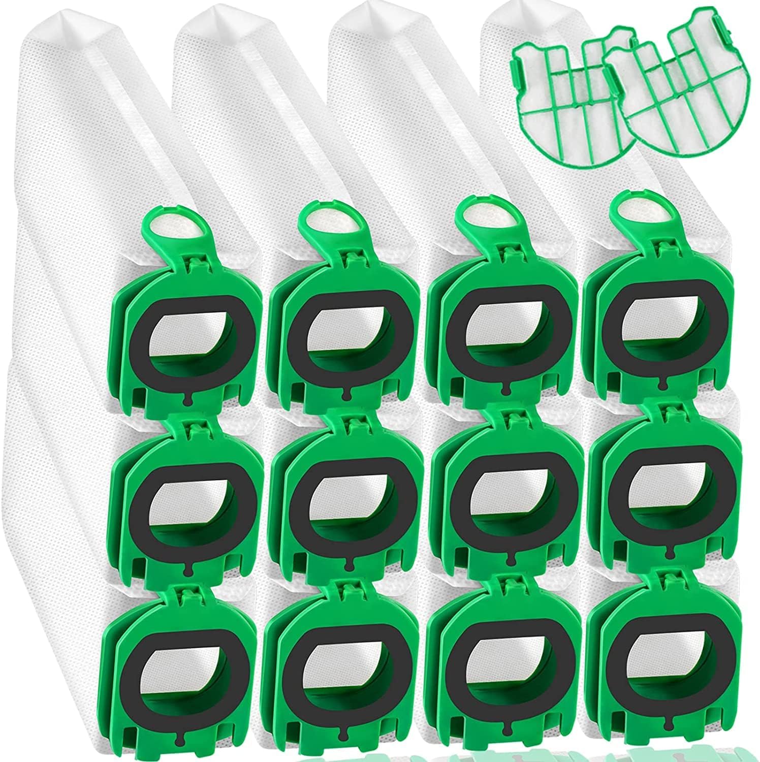 Lot De 12 Sacs D'Aspirateur Pour Vorwerk Kobold Vb100 Vb 100, Sac À Poussière De Rechange Pour Vorwerk Kobold Fp100 Fp 100 Aspirateur Avec 1 Brosse De Nettoyage