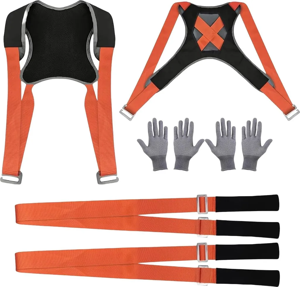 6 Pièces Sangle De Levage Demenagement Kit,200kg Sangles De Transport Déménagement,2 Personnes Bretelle Sangle Lourde, Pour Appareils, Meubles, Déménageur De Machines