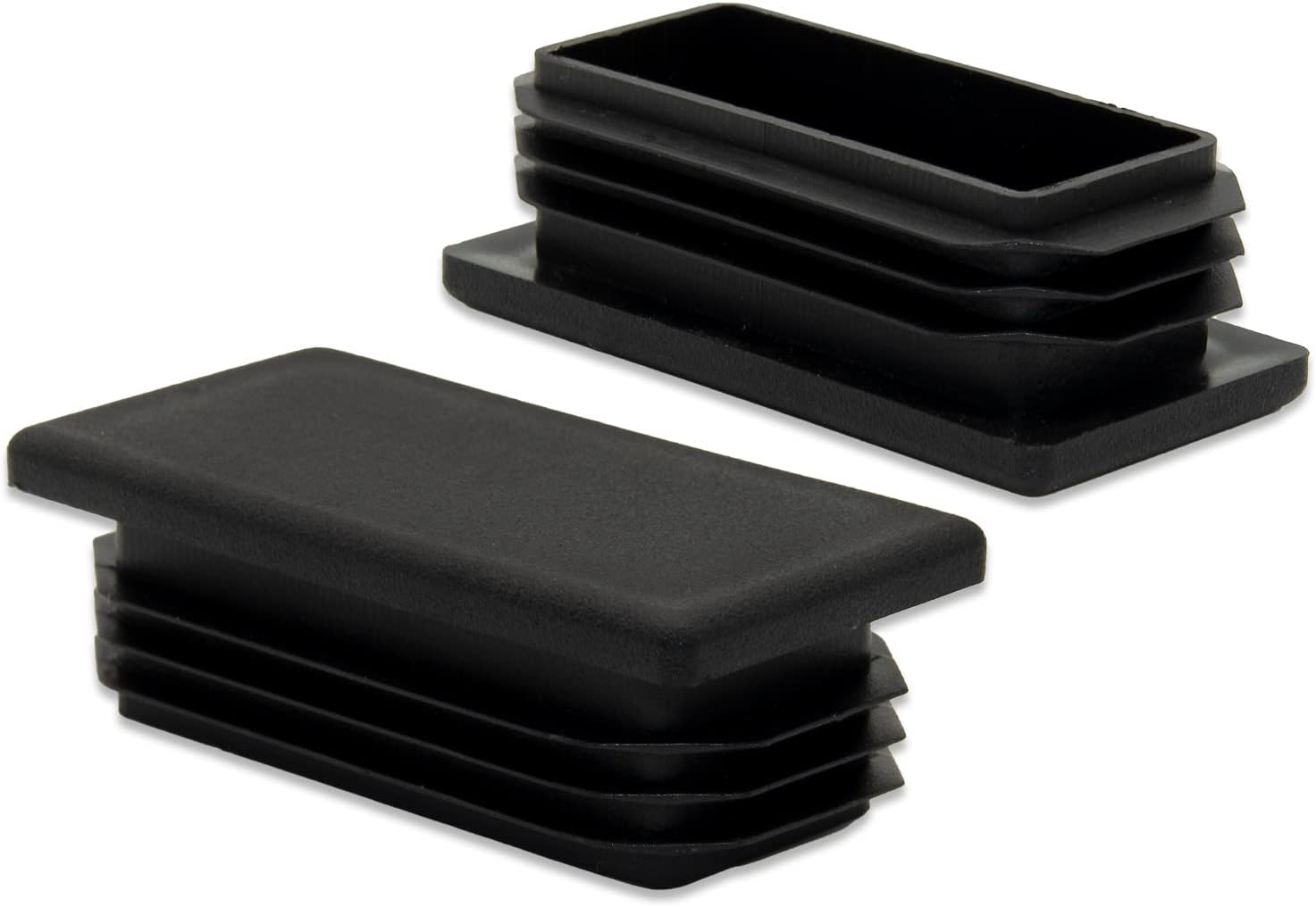 Lot De 20 Rectangulaire En Plastique Bouchon Tuyau Durable Bouchon Embout Trou Bouchon Bouchon Insert, Protecteur De Sol Feuille Bouchon Chaise Slider Pour Jambes Et Tuyaux, Noir