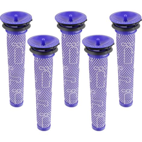 Lot De 5 Filtres De Rechange Pour Aspirateur Dyson V6 V7 V8 Dc58 Dc59 Dc61. Préfiltres Lavables - Référence 965661-01.