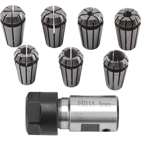 7 Pièces Er11 5mm Support D'Arbre Moteur Tige D'Extension 1-7mm Jeu De Pinces À Ressort