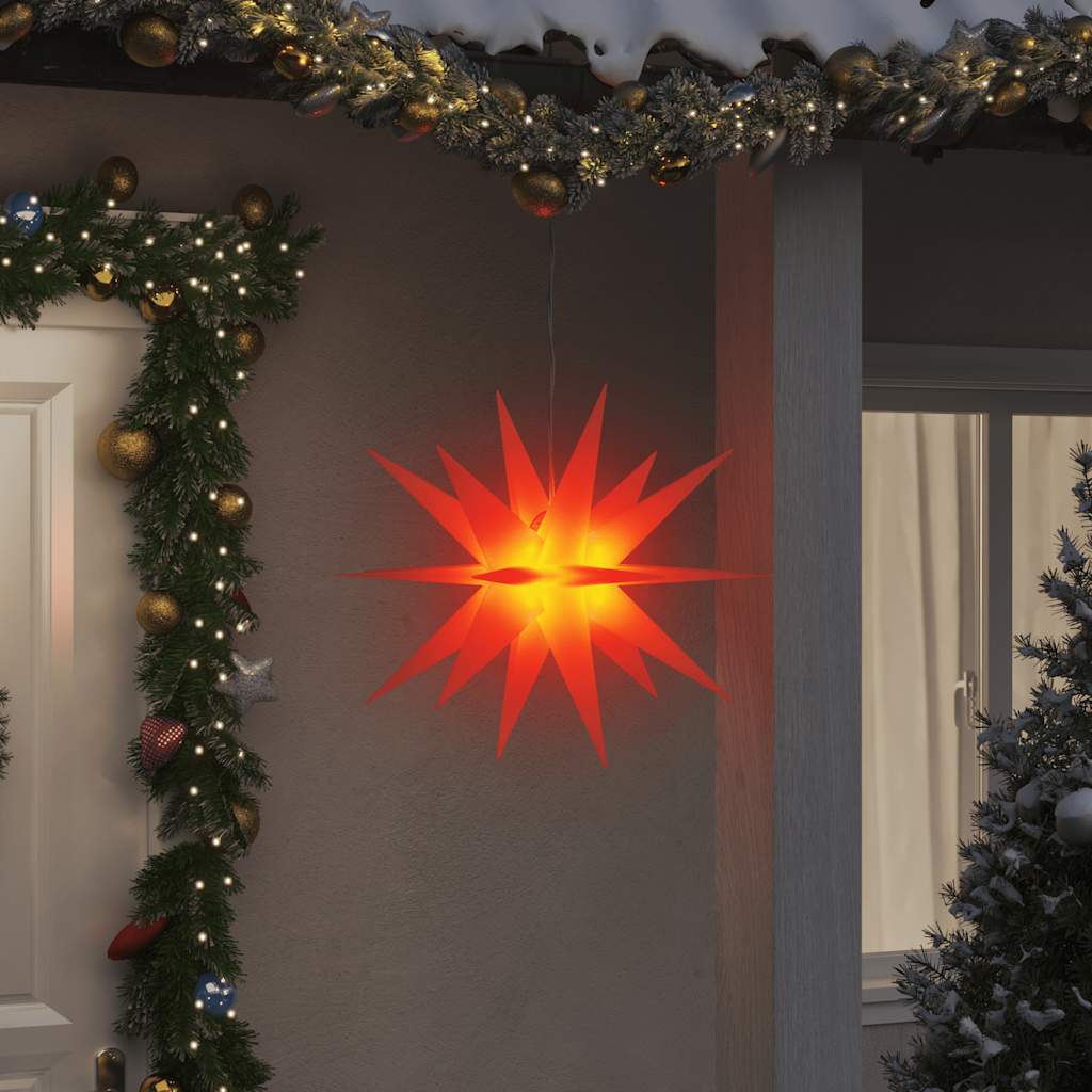 Led-weihnachtsstern Faltbar Rot 57 Cm