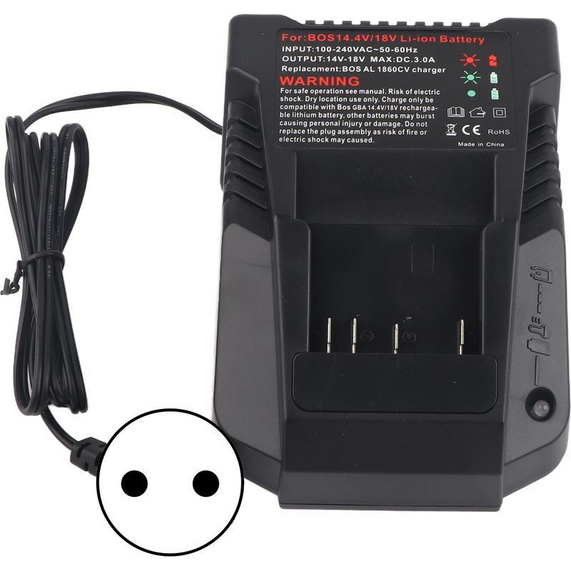 Intelligentes 14v-18v Lithium-akkuladegerät, Erhaltungsladegerät Für Bosch Bc660 Bc1880, 100-240v Wechselstrom, Eu-stecker