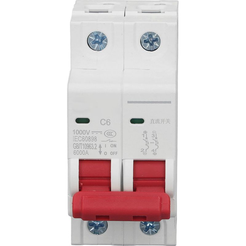 6000-a-gleichstrom-leistungsschalter, Miniatur-pv-schaltleistung, 2-polig, 1000 V, 6 A