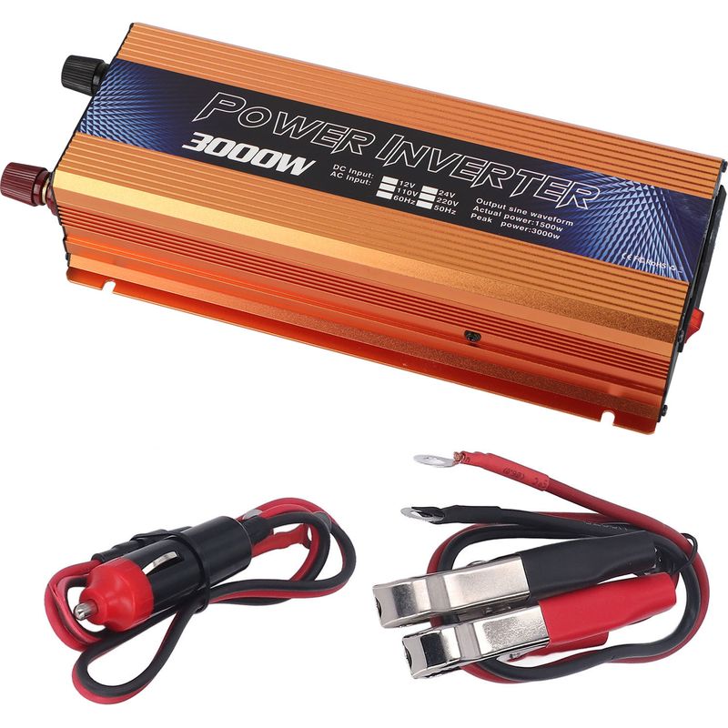 3000-w-sinus-wechselrichter, 12 V Dc Auf 220 V Ac, 50 Hz, Mit Usb-anschluss Und Lüfter