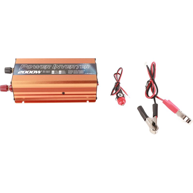 2000-w-universal-solarwechselrichter Für Autos Aus Aluminiumlegierung, Geräuscharm, Modifizierte Sinuswelle Für Vielseitiges Laden