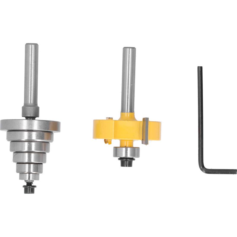 1/4-zoll-schaft-nutfräser-set Mit 6 Kugellagern: 9,5 Mm, 12,7 Mm, 15,9 Mm, 19,1 Mm, 22,2 Mm, 28,6 Mm