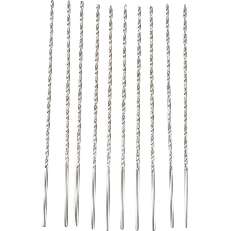 10 Extra Lange Hss-bohrer, Schnelles Bohren, Hohe Präzision, Hohe Härte, Stabilität, Leistung, Schwarz