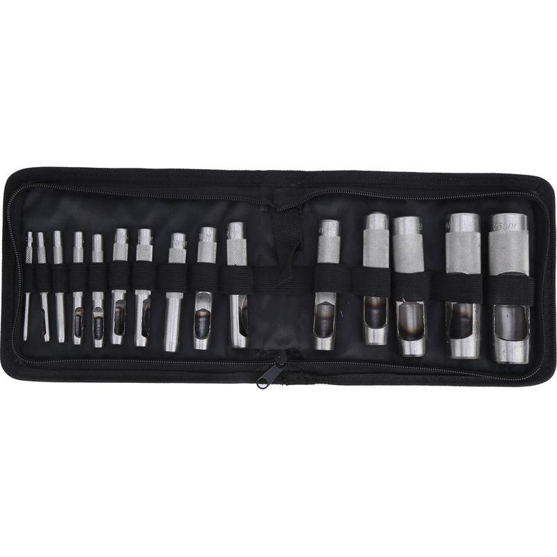 Set Mit 15 Lochern Aus Kohlenstoffstahl Für Ledergürtel, Manuelle Lochzange Für Löcher Von 3 Bis 25 Mm, Heimwerkerwerkzeug.