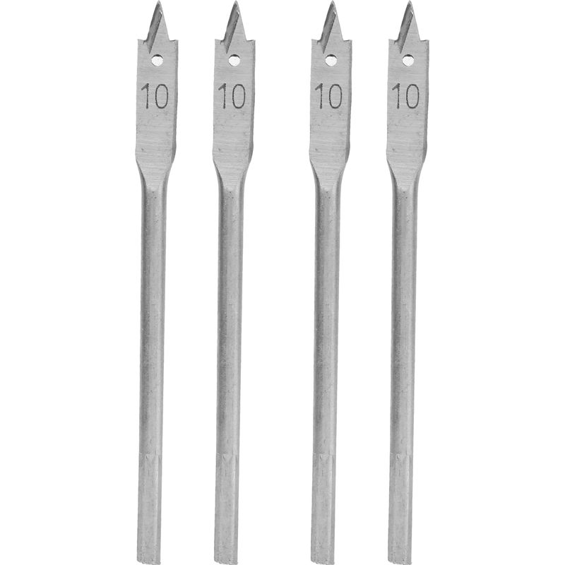 Set Mit 4 Flachbohrern Aus Hochkohlenstoffhaltigem Stahl, 3-punkt-bohrung Für Holz, Holzbearbeitungswerkzeuge, 10 Mm Durchmesser