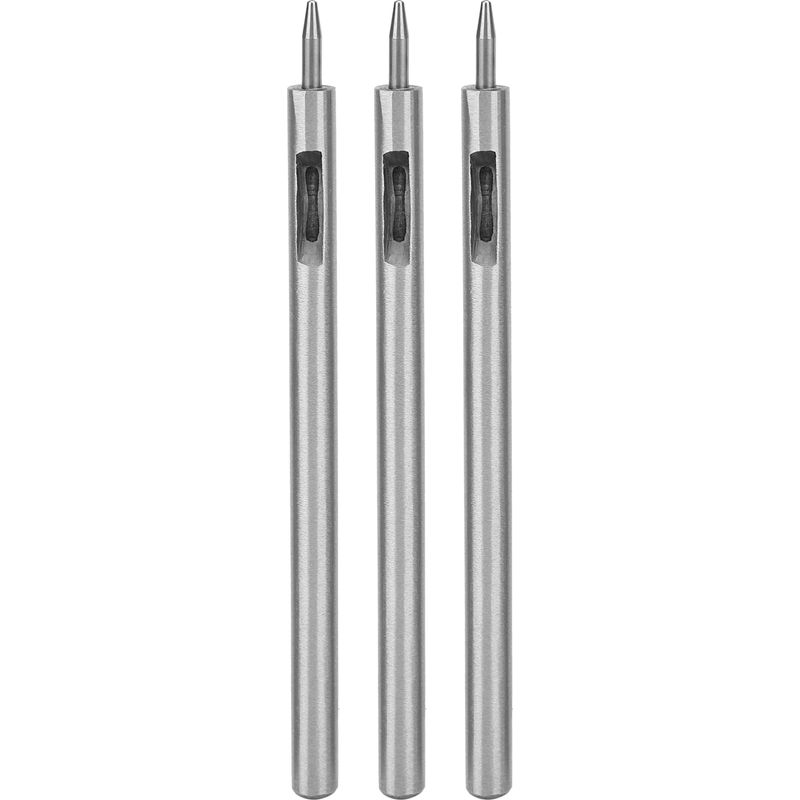 Set Mit 3 Runden Stempeln Aus Legiertem Stahl Zum Lederschneiden (0,8 Mm Hohlbohrer)