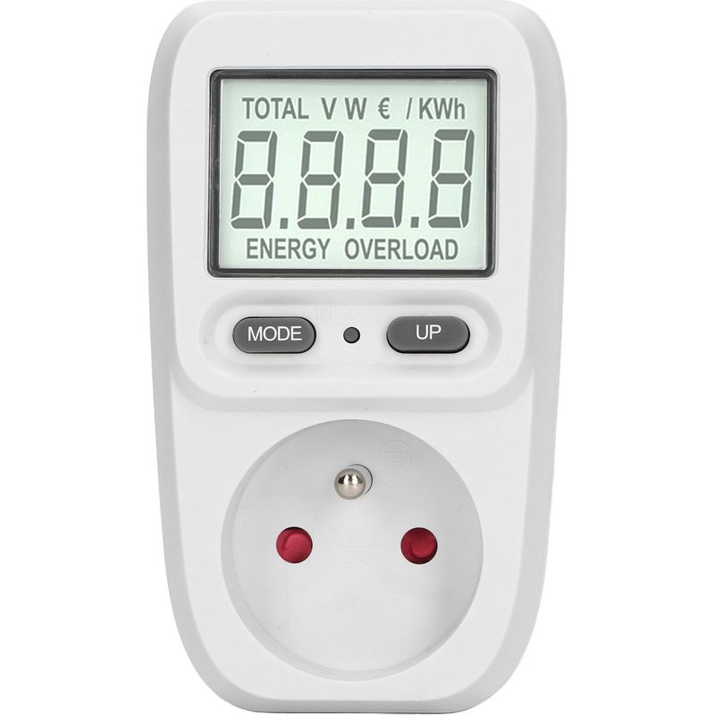 Intelligente Steckdose Mit Stromverbrauchsanzeige, Digitalanzeige, Leistungsmesser, 230v Fr-steckdose Und Watt-tester.