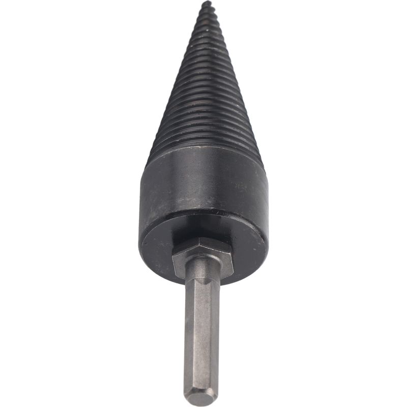 Holzspalterbohrer, Kegel Aus Kohlenstoffstahl, Sechskantschaft, Schwarzes Bohrwerkzeug 38 Mm (1,5 Zoll)