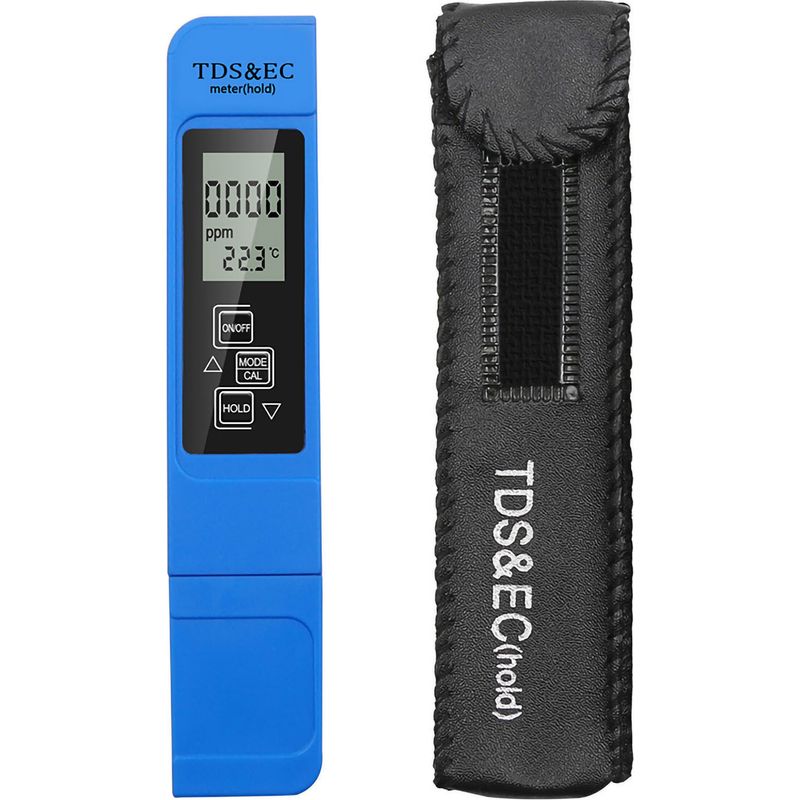 3-in-1 Tragbarer Wasseranalysator (tds, Ec, Temperatur) Für Aquarium Und Schwimmbad, Blauer Qualitätsprüfstift