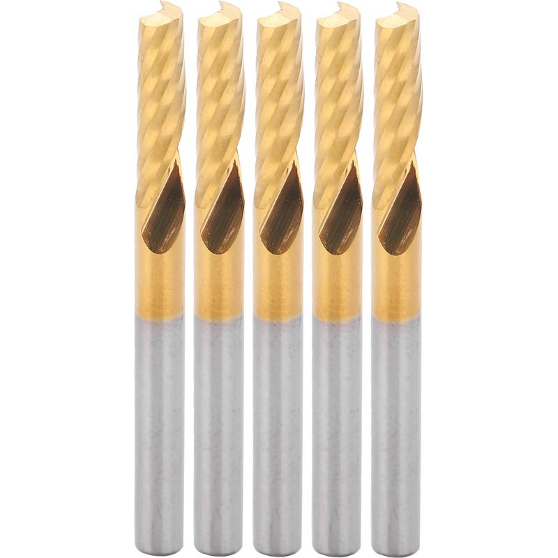 Set Mit 5 Professionellen Cnc-spiralfräsern Für Metall, 4 X 15 X 45 Mm, Fräszubehör