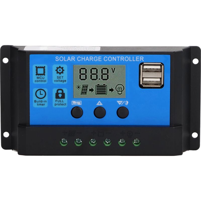 12v/24v 80a Pwm Mppt Solarladeregler Mit Lcd-display, Photovoltaik-regler Für Solarmodule, Hochleistungs-batterieregler