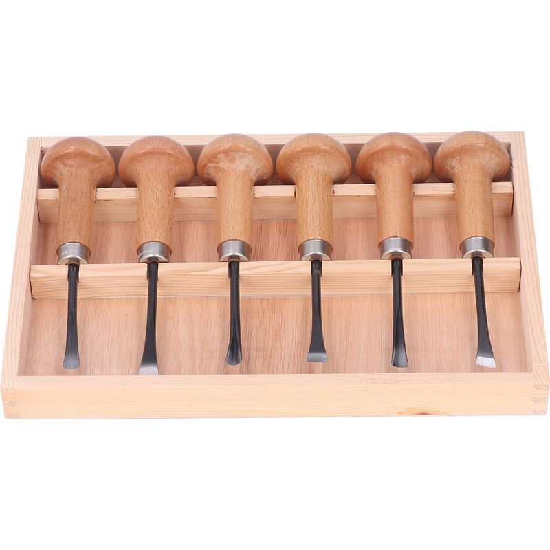 Holzschnitz-stechbeitel-set, Handwerkzeuge Mit Pilzgriffen, Kreatives Kunst-diy-set