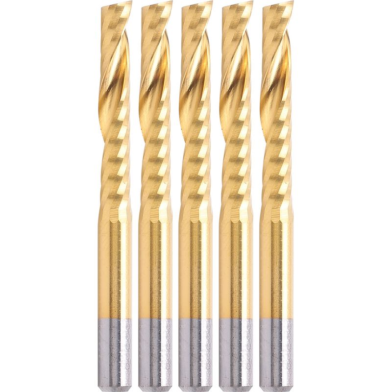 Satz Mit 5 Hartmetall-spiralfräsern Für Aluminium, 4x25x45mm, Cnc-fräse