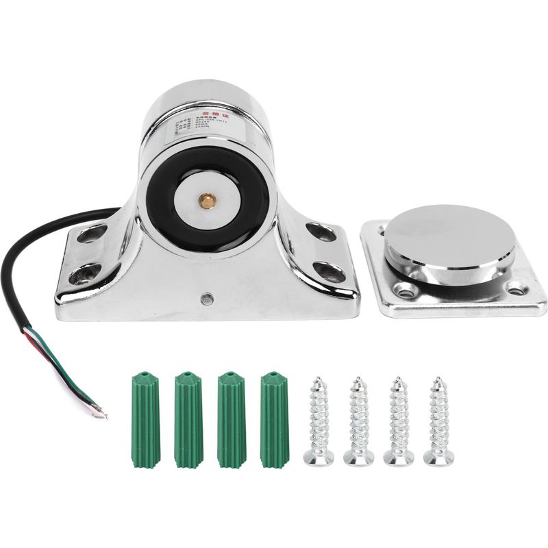 Elektromagnetischer Türstopper Aus Silberfarbener Zinklegierung, 55 Kg Haltekraft, Feuerfester Türstopper Für Brandschutz.